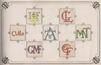 Album monogrammes 1872